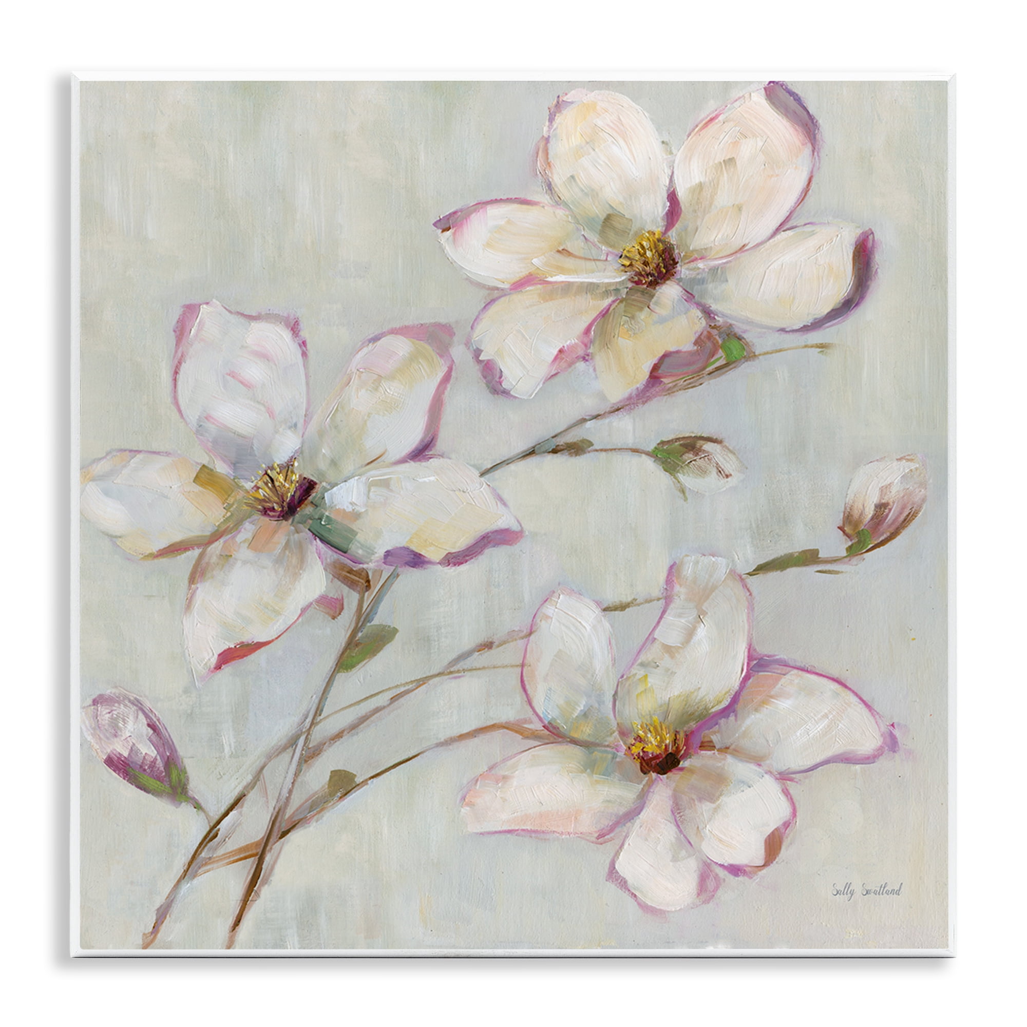 Stupell Industries Apple Blossom Botanicals Botanical & Floral Painting Unframed Art Print Wall Art, 12 x 12