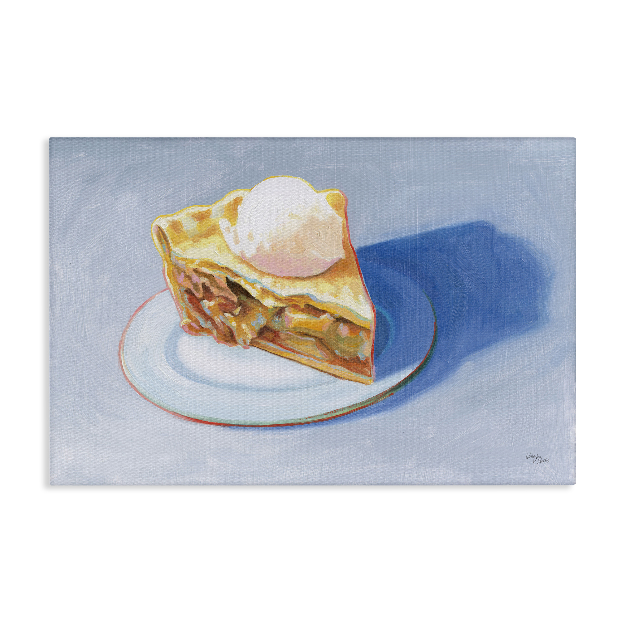 Stupell Industries Apple Pie Still Life Food & Beverage Painting Wrapped Canvas Art Print Wall Art, 45 x 30