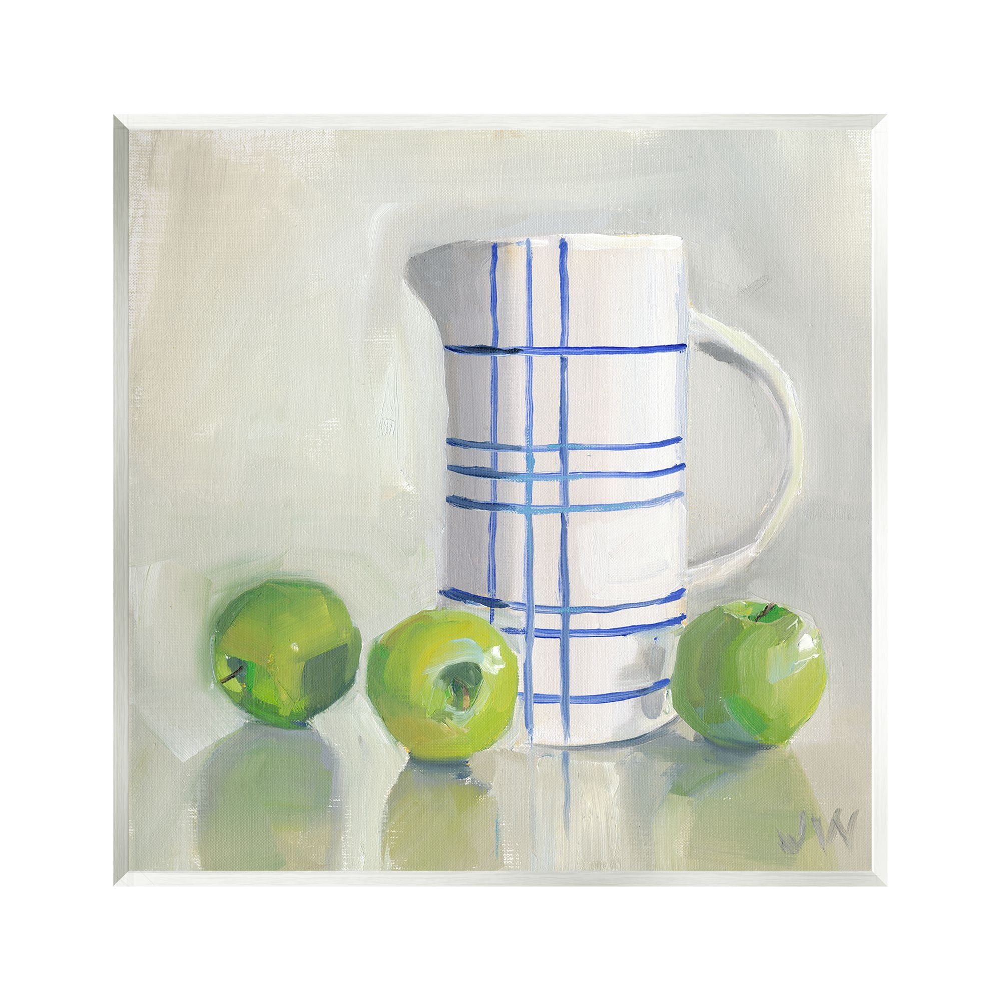Stupell Industries Apples & Pitcher Still Life Food & Beverage Painting Unframed Art Print Wall Art, 12 x 12