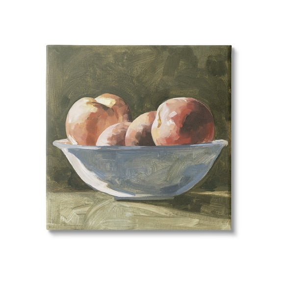 Stupell Industries Apples in Bowl Still Life Food & Beverage Painting Gallery Wrapped Canvas Art Print Wall Art, 30 x 30