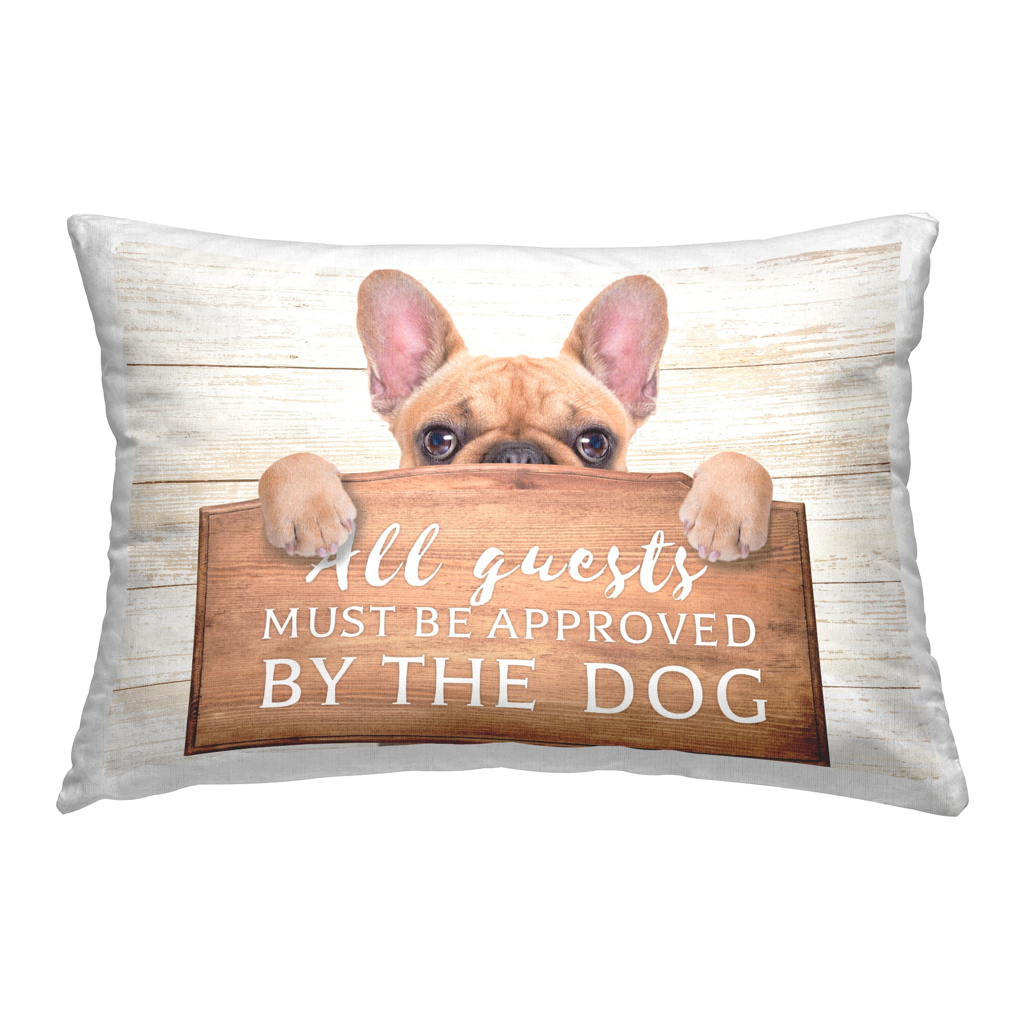 Stupell Industries Approved By Dog Phrase Decorative Printed Throw Pillow Design By Furry Portraits, 14 x 20