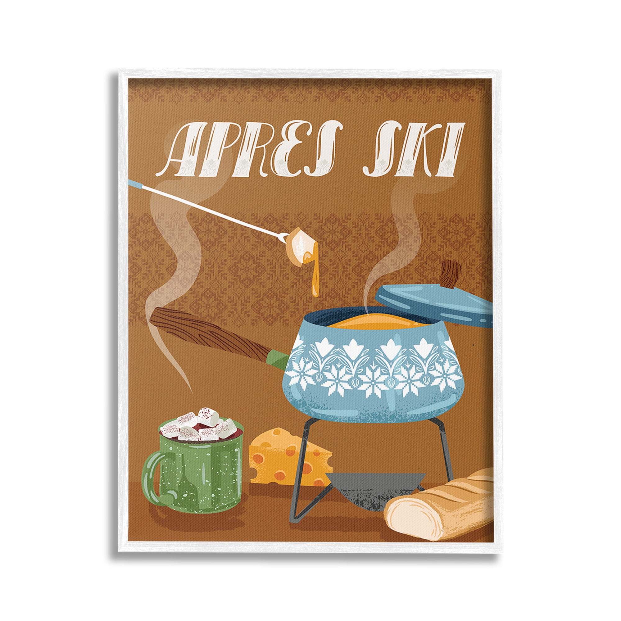 Stupell Industries Après Ski Warm Meal Food & Beverage Painting White Framed Art Print Wall Art, 24 x 30