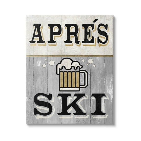 Stupell Industries Apres Ski Beer Brew Graphic Art Gallery Wrapped Canvas Print Wall Art, Design by Livi Finn