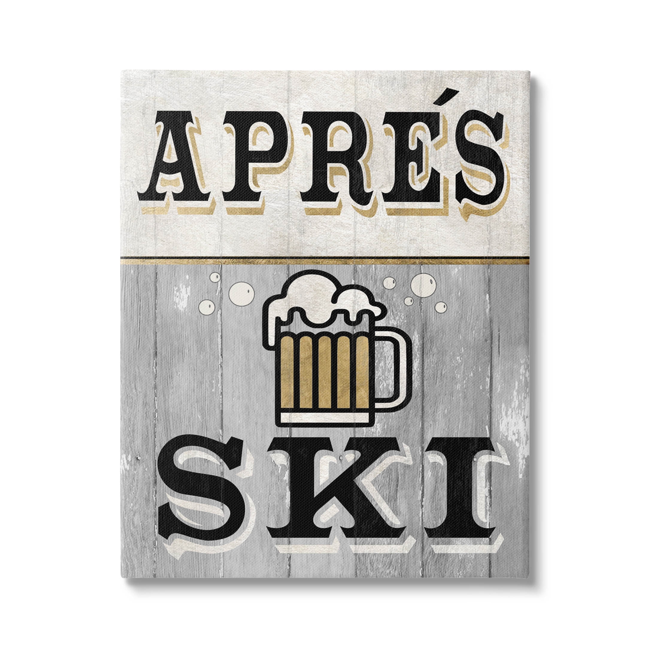 Stupell Industries Apres Ski Beer Brew Graphic Art Gallery Wrapped Canvas Print Wall Art, Design by Livi Finn