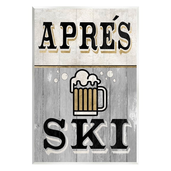 Stupell Industries Apres Ski Beer Brew Graphic Art Unframed Art Print Wall Art, Design by Livi Finn