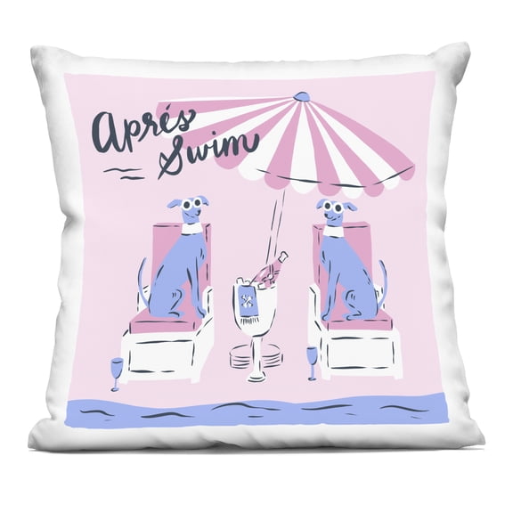 Stupell Industries Apres Swim Greyhounds Decorative Printed Throw Pillow design by Krissy Mast, 18 x 7 x 18