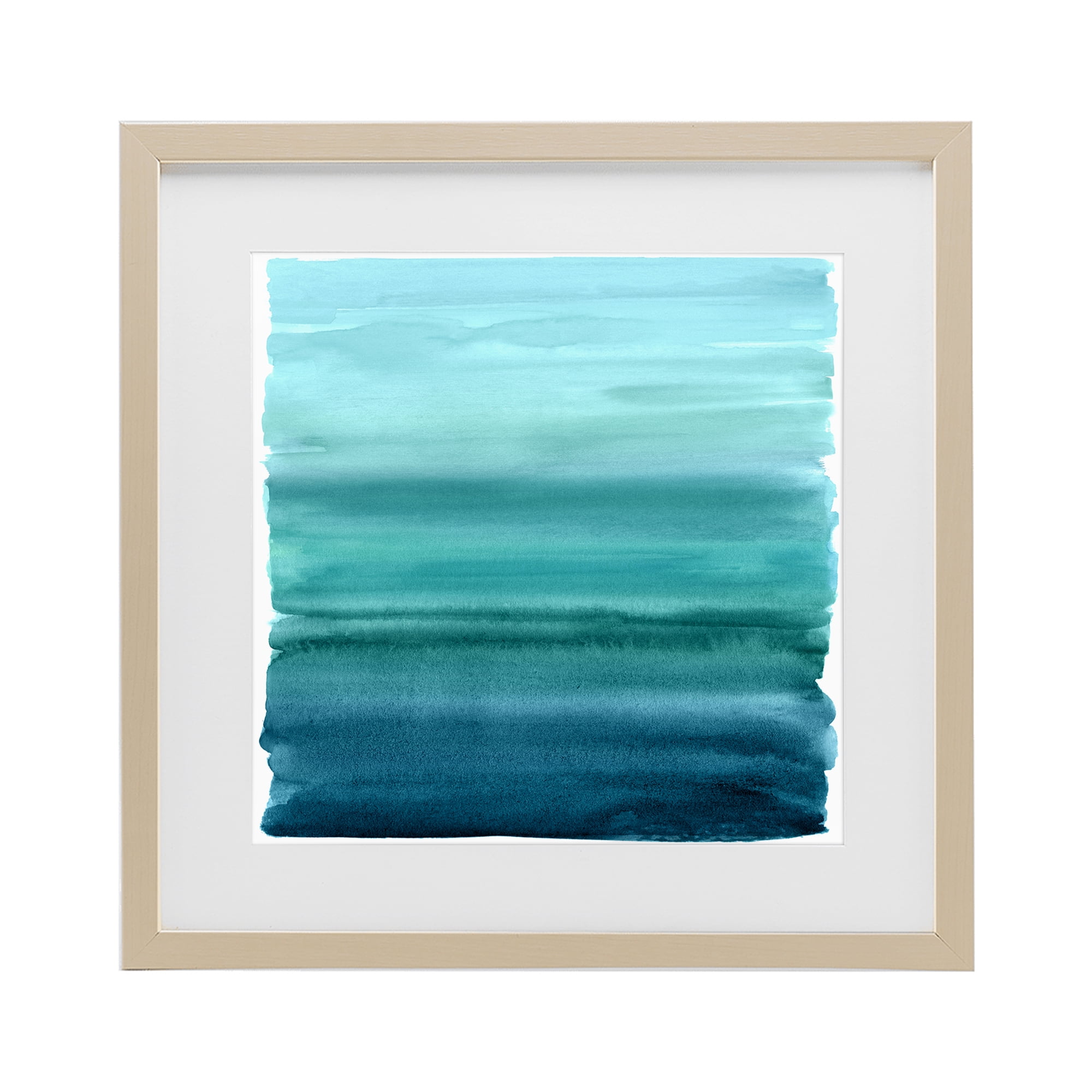 Stupell Industries Aqua Ombre Gradient Birch Framed Print Under Glass, design by Allie Corbin