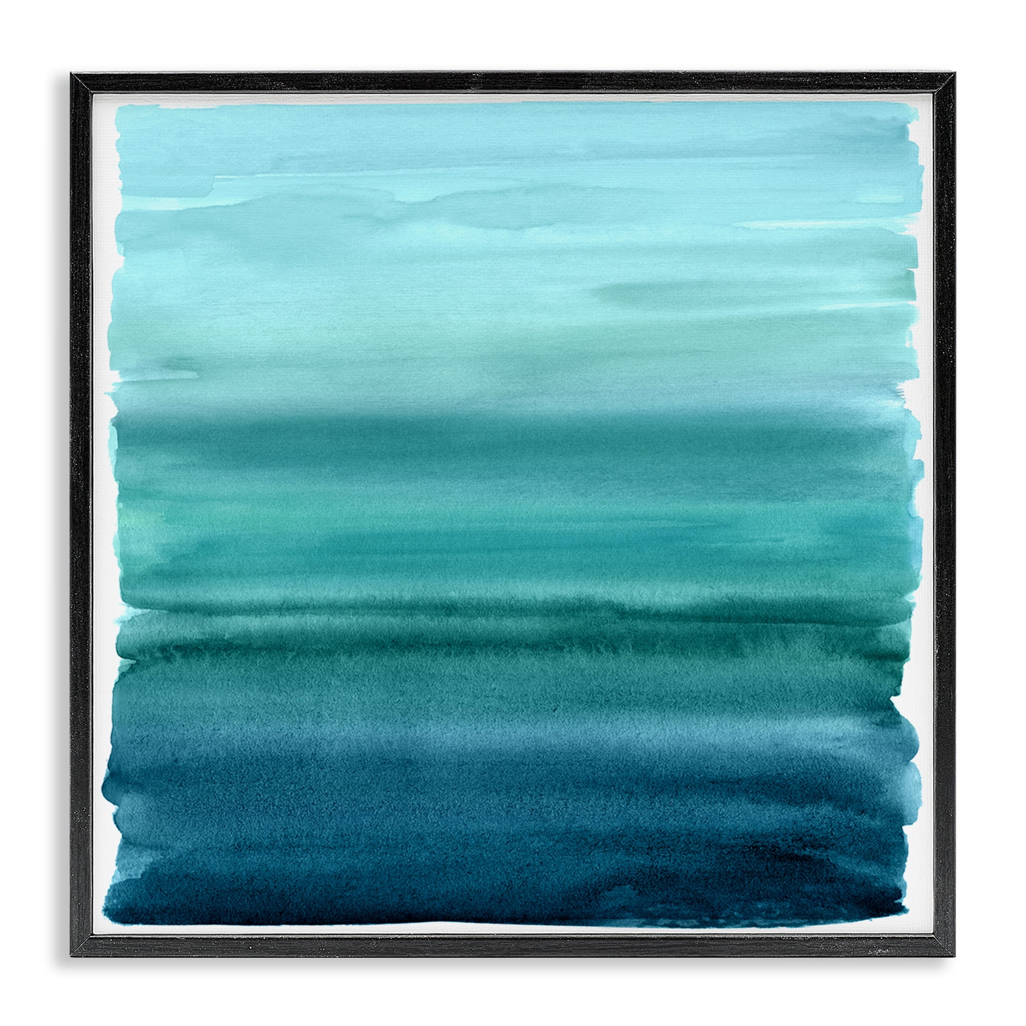 Stupell Industries Aqua Ombre Gradient Black Framed Giclee Art, design by Allie Corbin