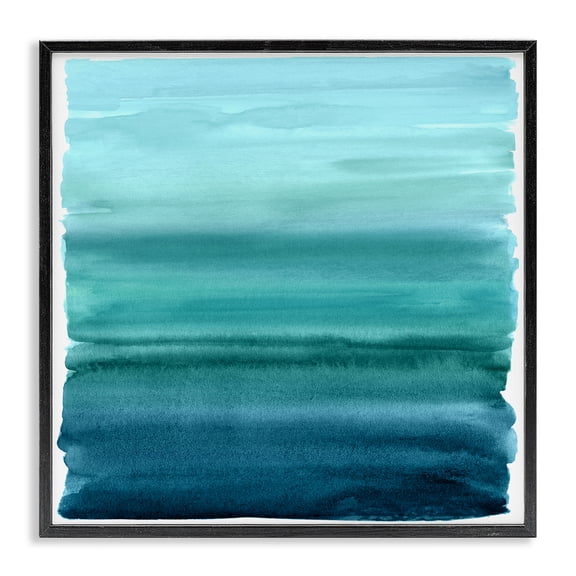 Stupell Industries Aqua Ombre Gradient Black Framed Giclee Art, design by Allie Corbin