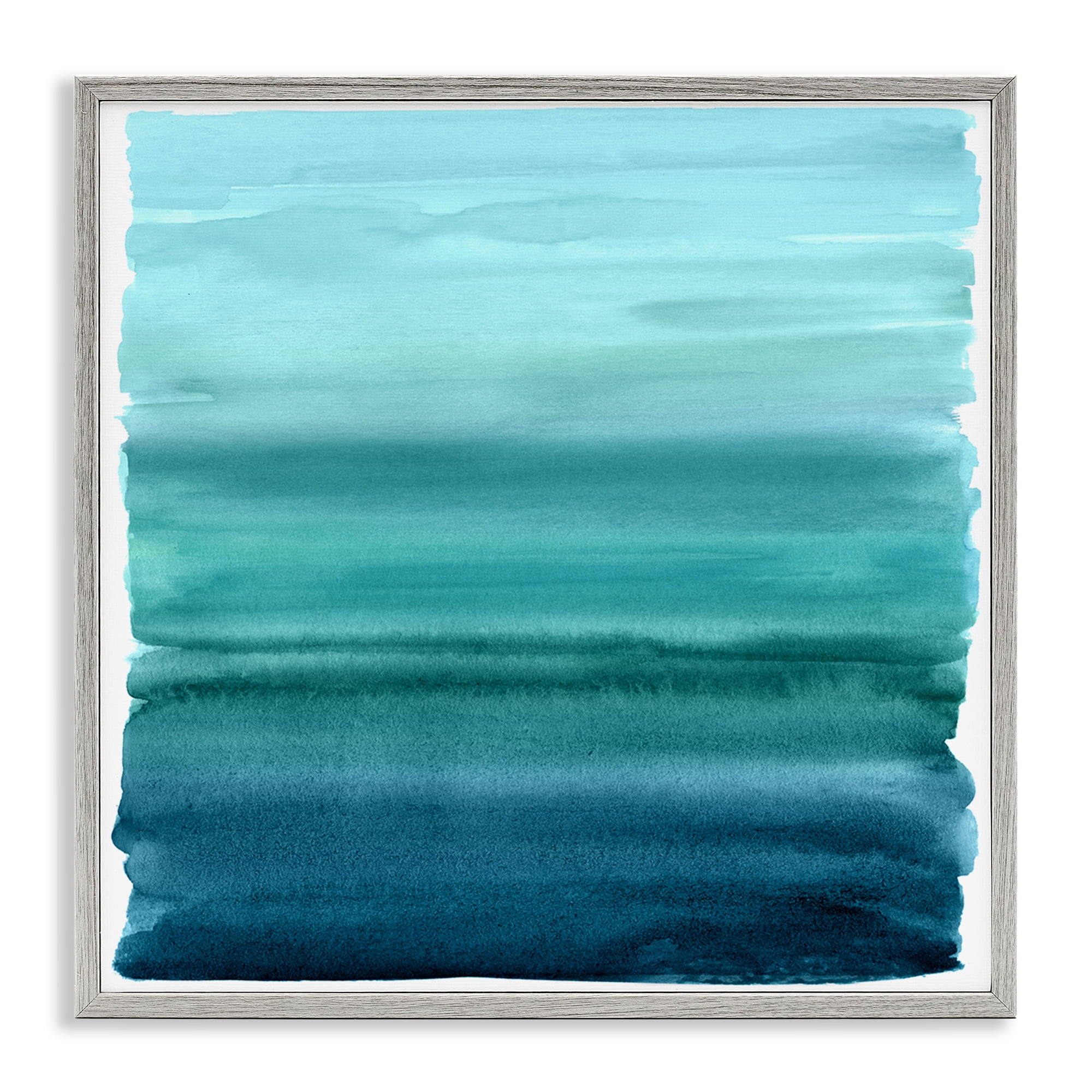 Stupell Industries Aqua Ombre Gradient Gray Framed Giclee Art, design by Allie Corbin
