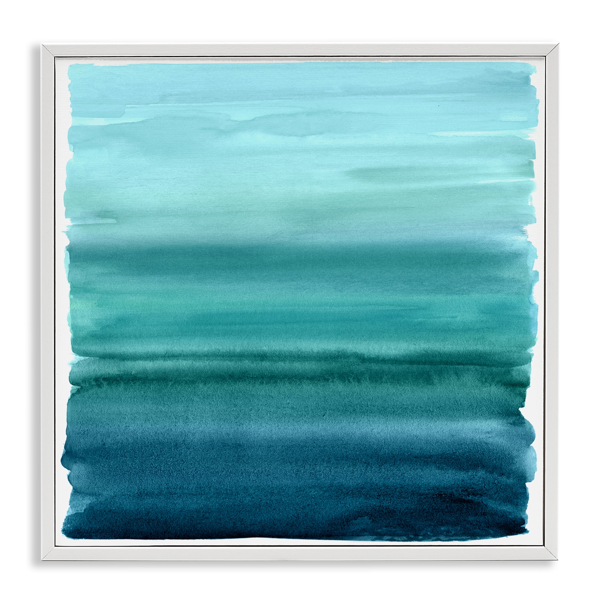 Stupell Industries Aqua Ombre Gradient White Framed Giclee Art, design by Allie Corbin
