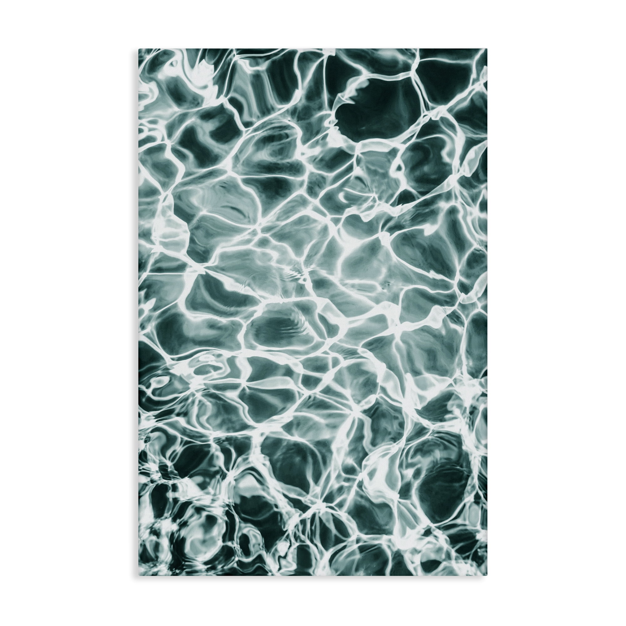 Stupell Industries Aqua Ripple Pattern Coastal Painting Gallery Wrapped Canvas Art Print Wall Art, 20 x 30
