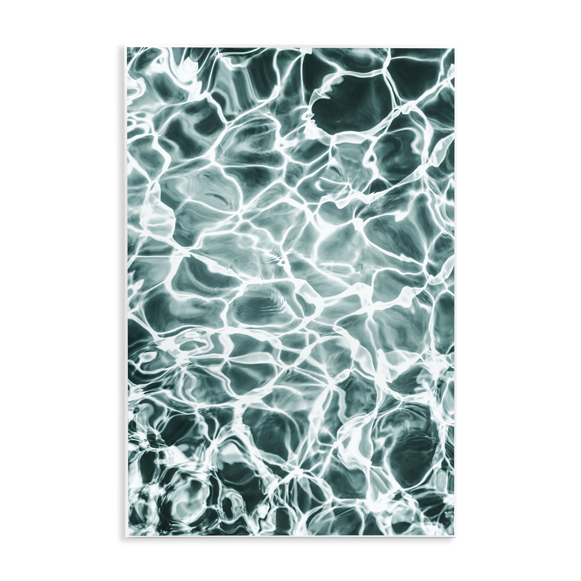 Stupell Industries Aqua Ripple Pattern Coastal Painting Unframed Art Print Wall Art, 13 x 19
