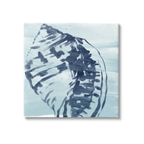 Stupell Industries Aquatic Blue Seashell Motif Graphic Art Gallery Wrapped Canvas Print Wall Art, Design by June Erica Vess