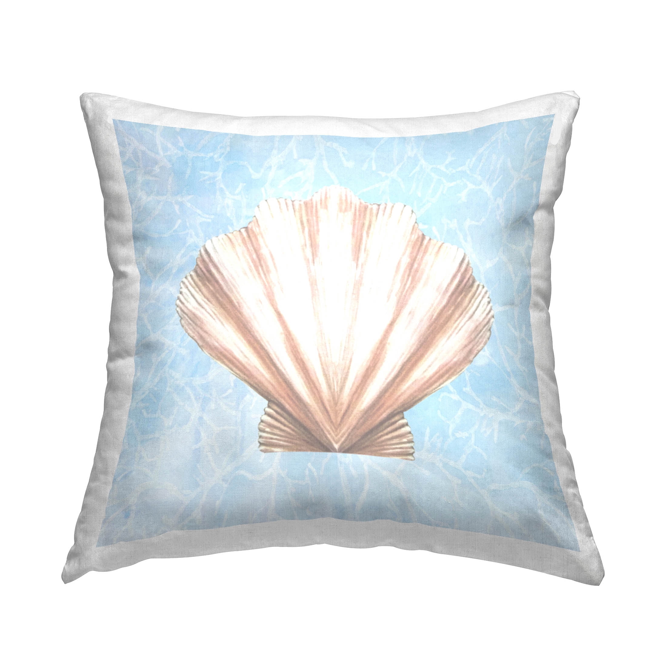 Stupell Industries Aquatic Clam Shell Water Pattern Printed Throw Pillow Design by Diannart