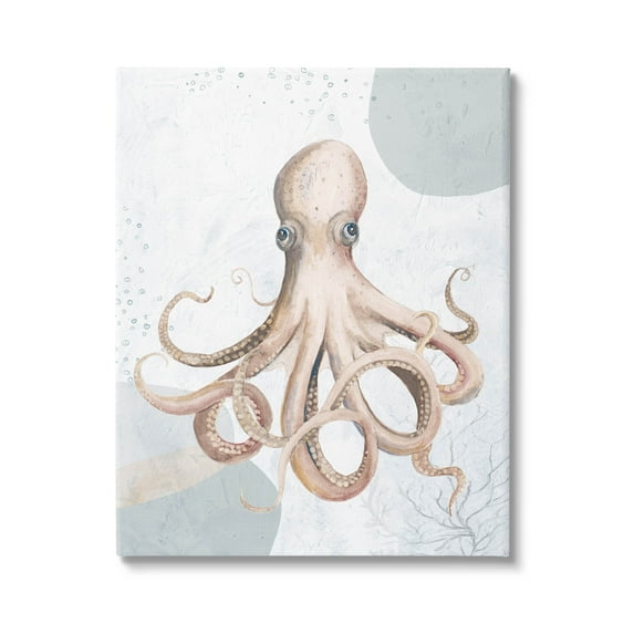 Stupell Industries Aquatic Octopus Sea Life Graphic Art Gallery Wrapped Canvas Print Wall Art, Design by Patricia Pinto