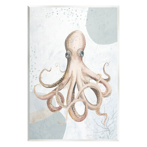 Stupell Industries Aquatic Octopus Sea Life Graphic Art Unframed Art Print Wall Art, Design by Patricia Pinto