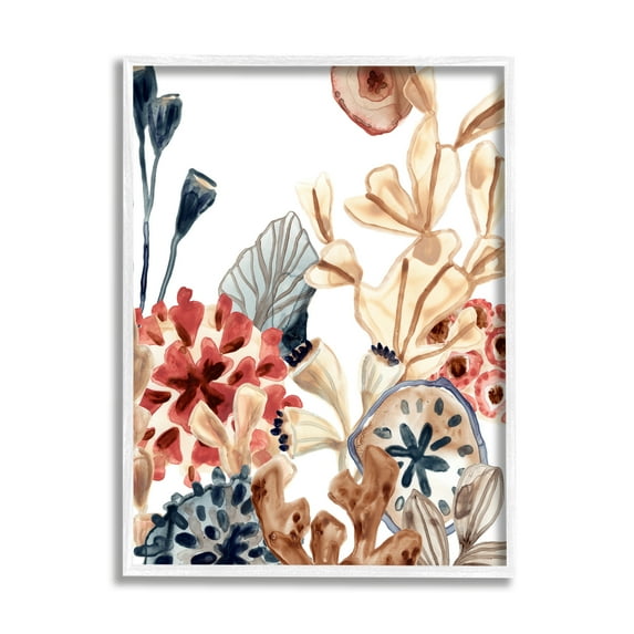 Stupell Industries Aquatic Plant Life Assortment Coral Kelp Sand Dollars, 16 x 20, Design by June Erica Vess