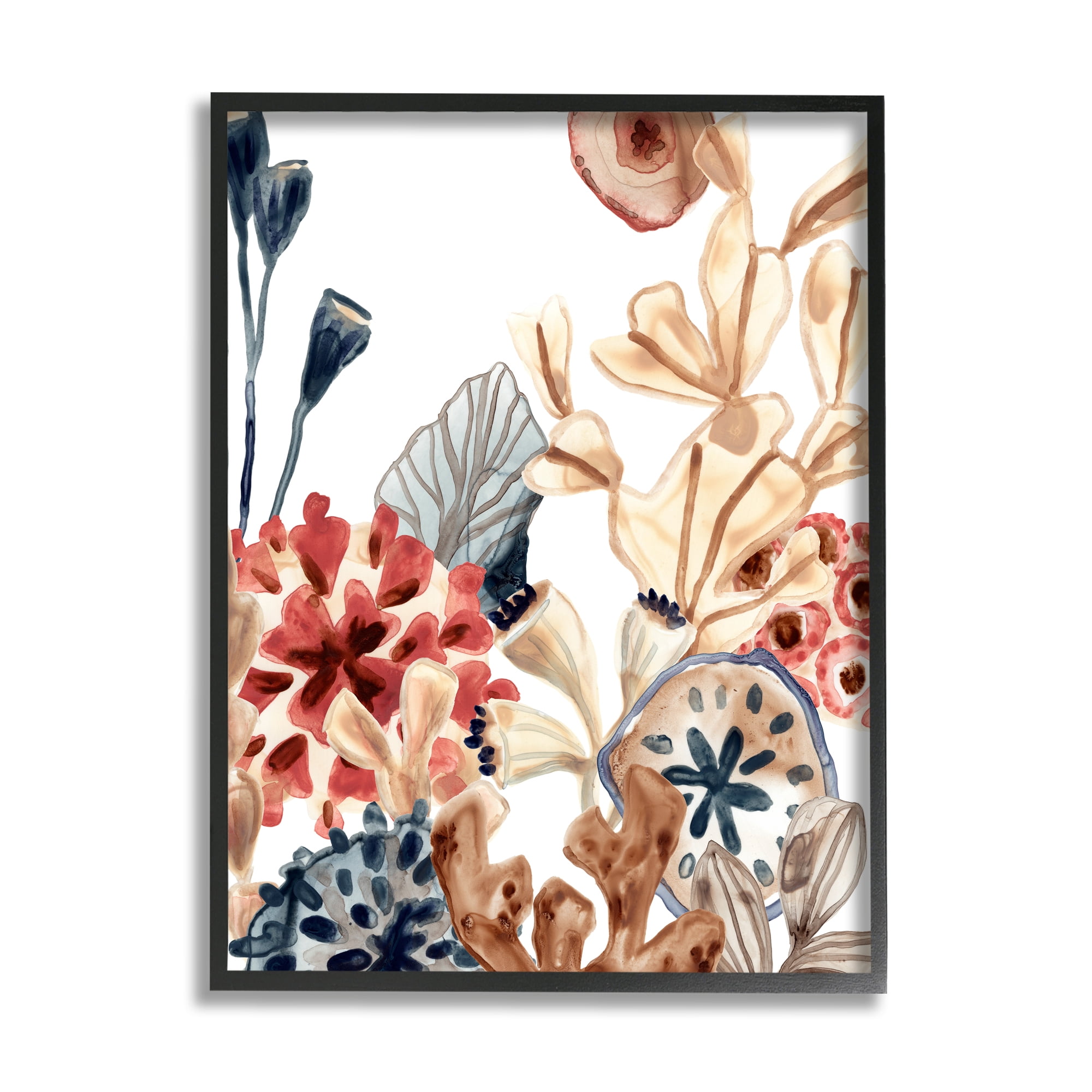 Stupell Industries Aquatic Plant Life Assortment Coral Kelp Sand Dollars, 24 x 30, Design by June Erica Vess