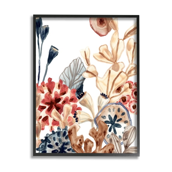 Stupell Industries Aquatic Plant Life Assortment Coral Kelp Sand Dollars, 24 x 30, Design by June Erica Vess