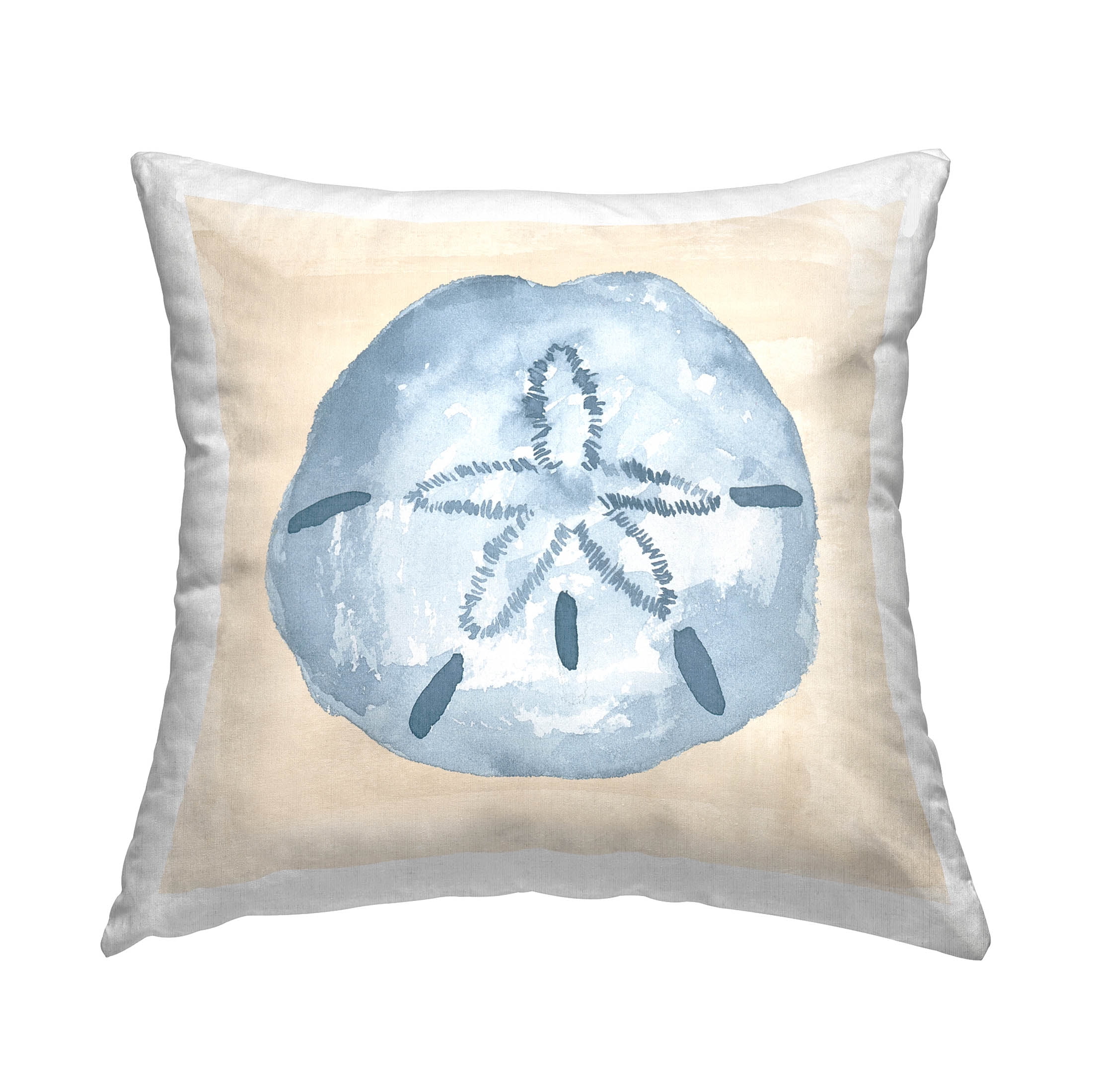 Stupell Industries Aquatic Sand Dollar Sea Life Printed Throw Pillow Design by Lucille Price