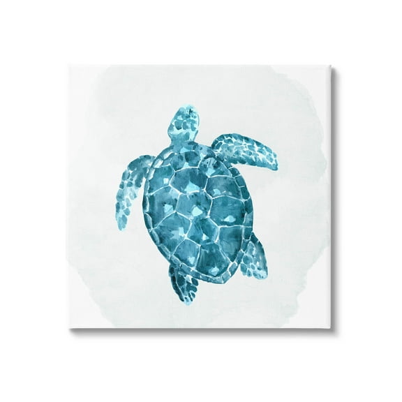 Stupell Industries Aquatic Sea Life Tortoise Graphic Art Gallery Wrapped Canvas Print Wall Art, Design by Kim Allen