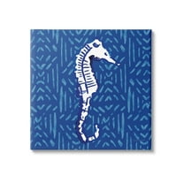 Stupell Industries Aquatic Seahorse Marine Life Pattern Graphic Art Gallery Wrapped Canvas Print Wall Art, Design by Mercedes Lopez Charro