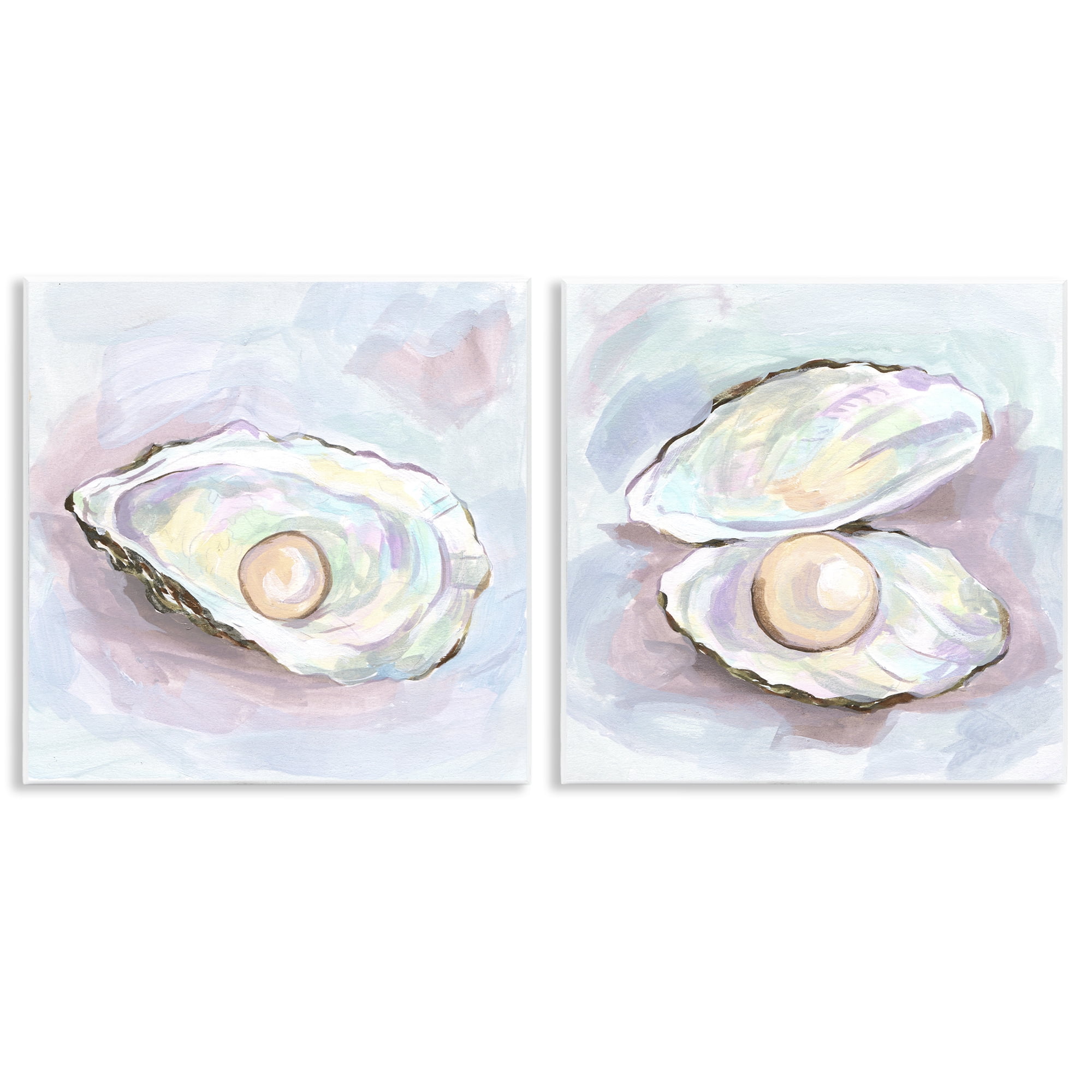 Stupell Industries Aquatic Silent Opals 2 Piece Wall Plaque Art Set, design by Melissa Wang