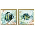 thumbnail image 1 of Stupell Industries Aquatic Striped Fish Animals Painting Gold Floater Framed Canvas Art Print Wall Art, 18 x 18, Set of 2, 1 of 10