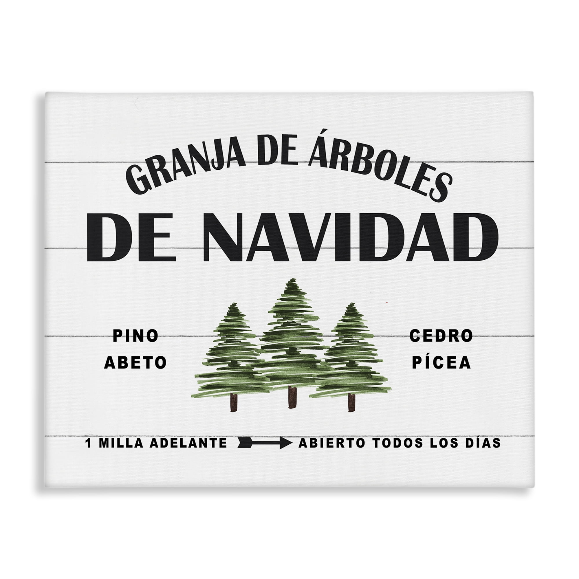 Stupell Industries Arboles De Navidad Holiday Painting Wrapped Canvas Art Print Wall Art, 30 x 24