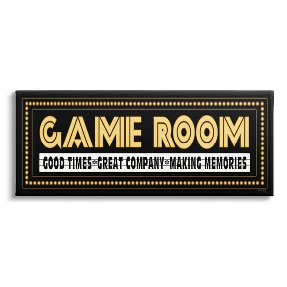 Stupell Industries Arcade Game Room Quote Vintage Style Sign , 40 x 17, Design by Cindy Jacobs