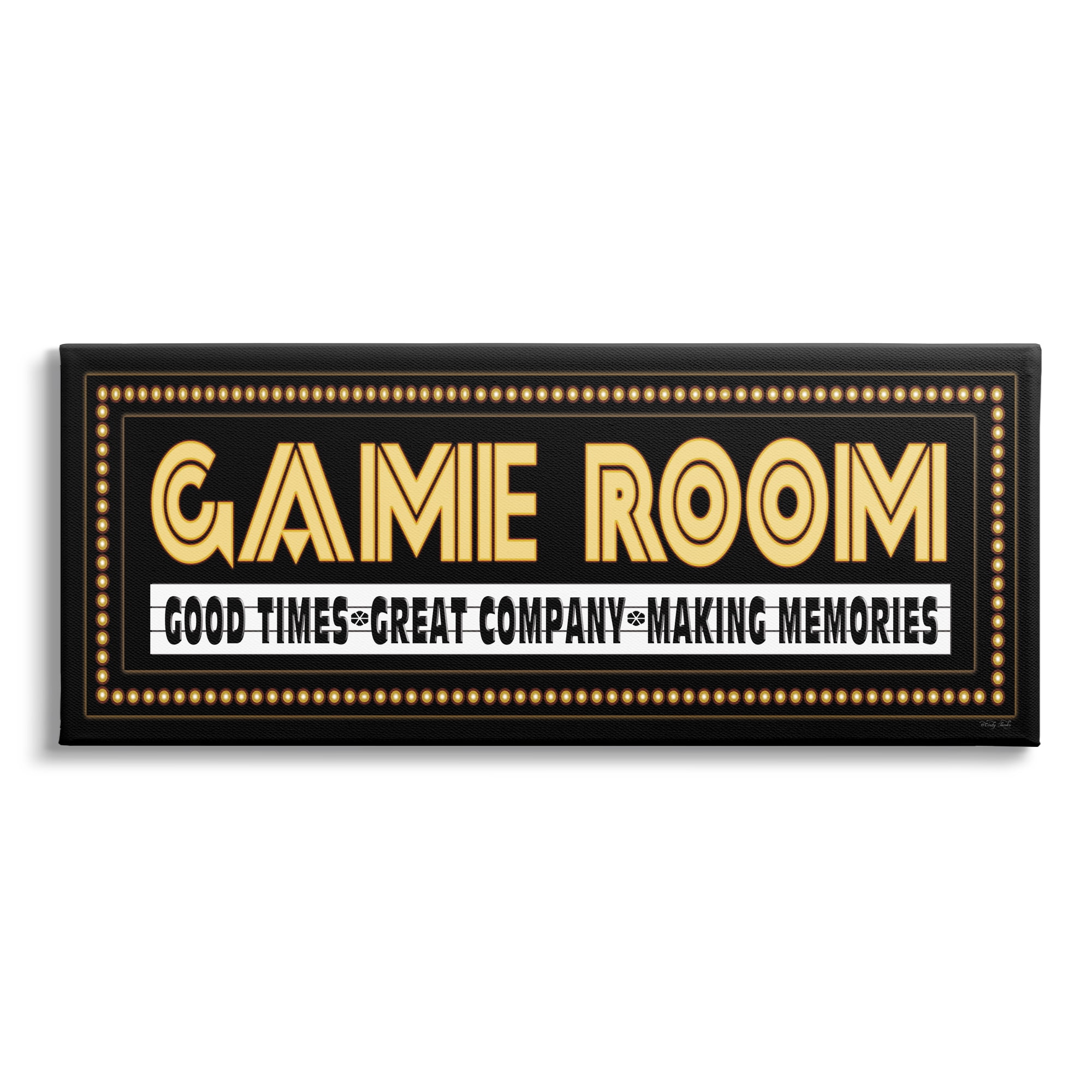 Stupell Industries Arcade Game Room Quote Vintage Style Sign , 48 x 20, Design by Cindy Jacobs