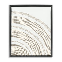 Stupell Industries Arched Boho Pattern Abstract Painting Black Floater Framed Canvas Art Print Wall Art, 17 x 21