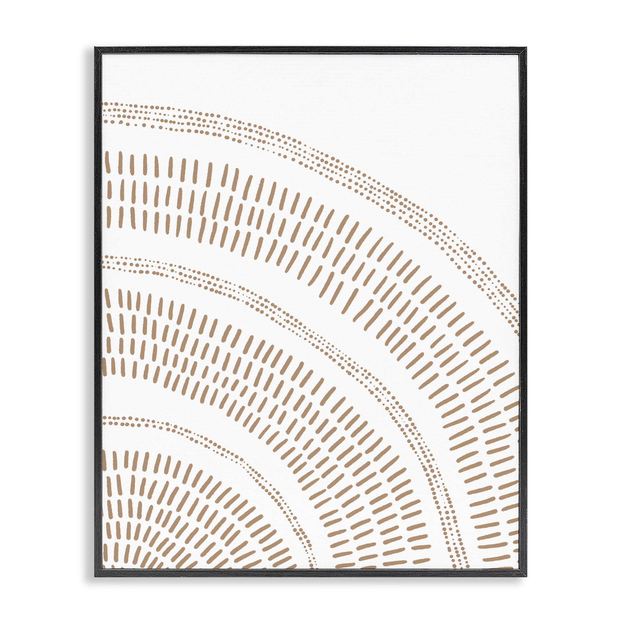 Stupell Industries Arched Boho Pattern Abstract Painting Black Framed Art Print Wall Art, 16 x 20