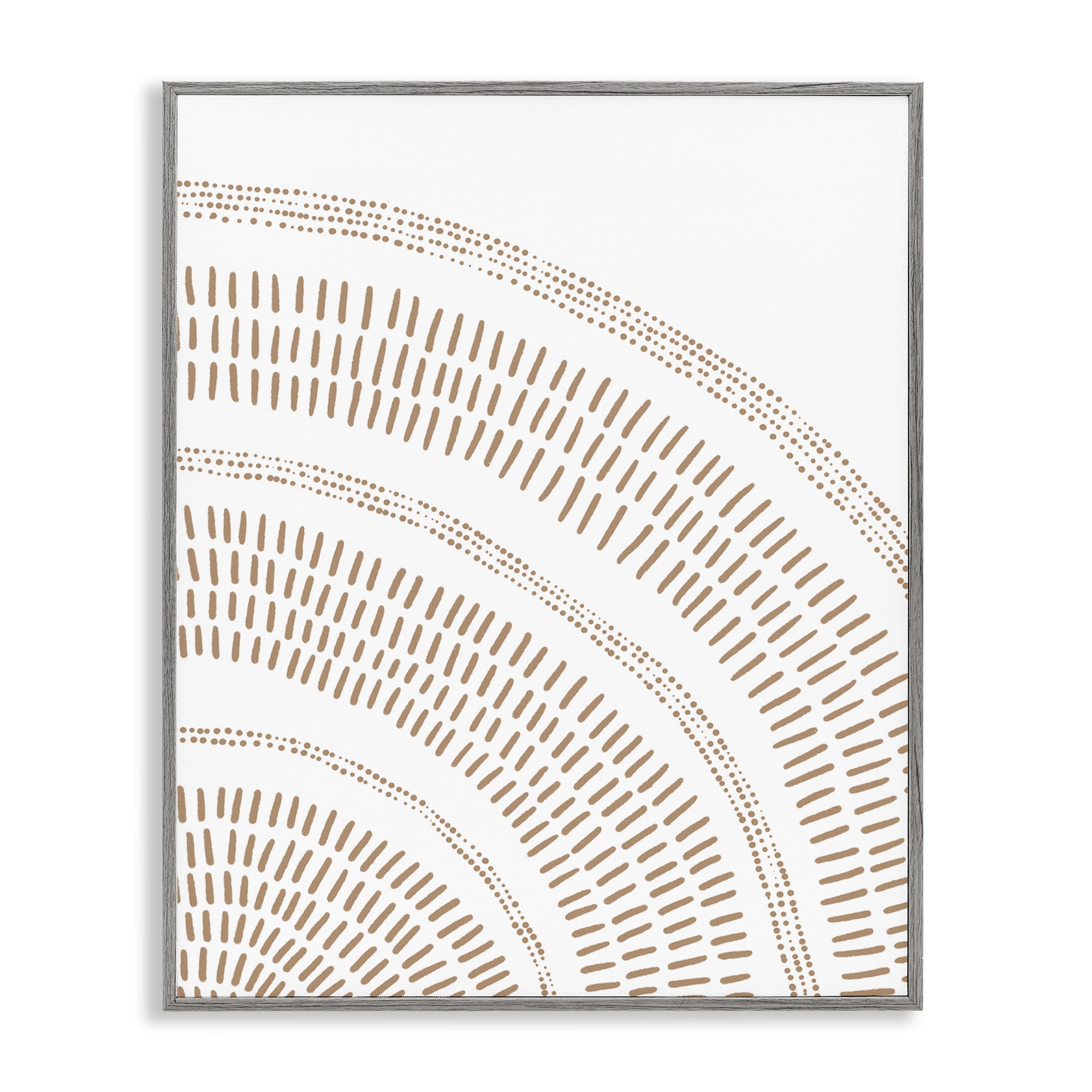 Stupell Industries Arched Boho Pattern Abstract Painting Gray Framed Art Print Wall Art, 11 x 14