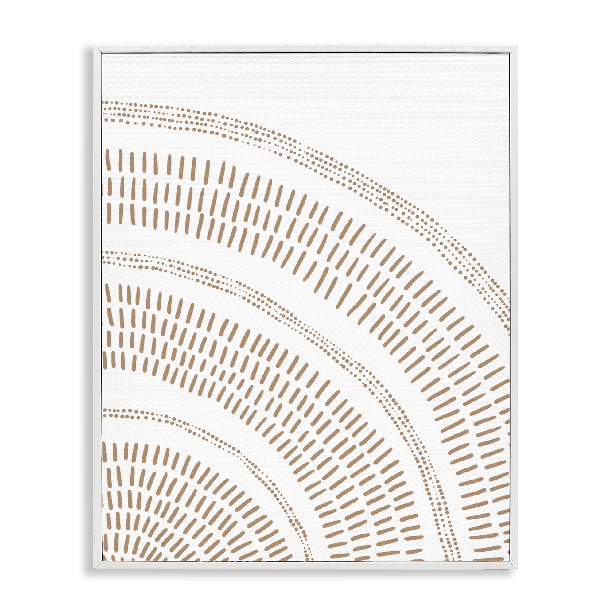 Stupell Industries Arched Boho Pattern Abstract Painting White Framed Art Print Wall Art, 11 x 14