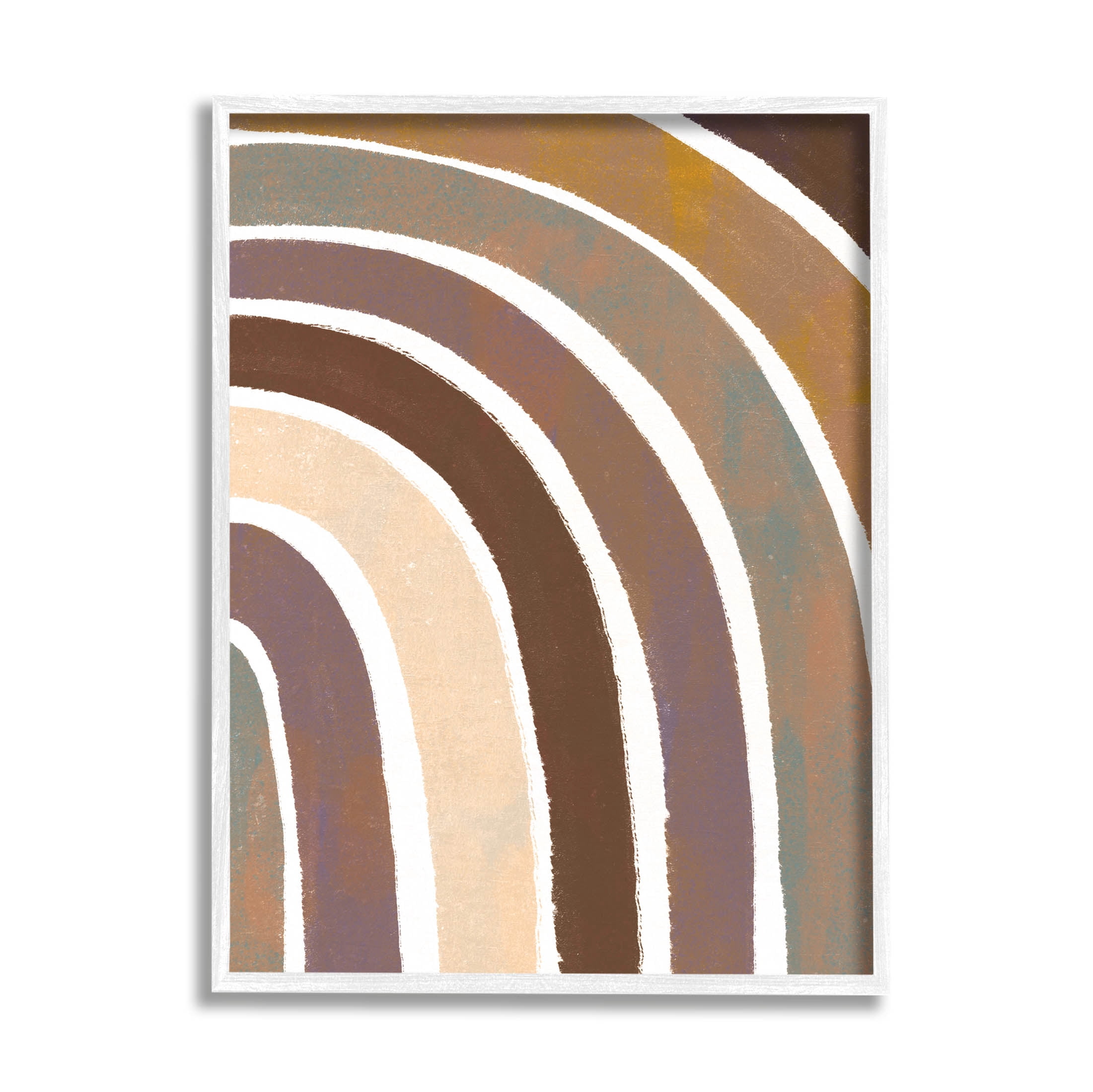 Stupell Industries Arched Dreamy Desert Tones Graphic Art White Framed Art Print Wall Art, Design by Loni Harris