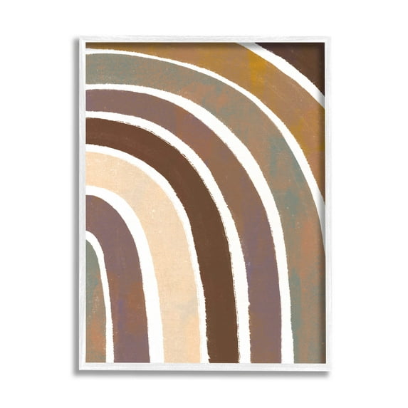 Stupell Industries Arched Dreamy Desert Tones Graphic Art White Framed Art Print Wall Art, Design by Loni Harris