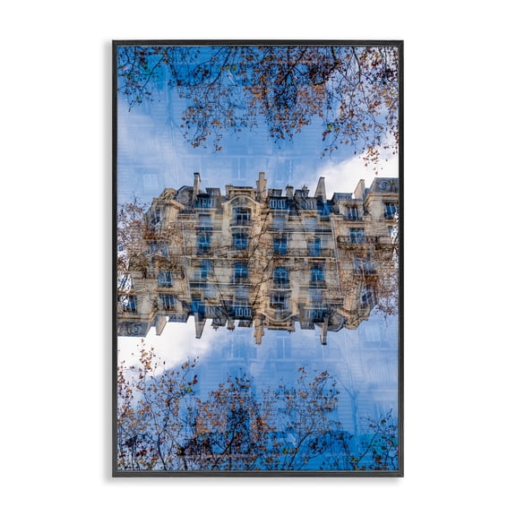Stupell Industries Architecture Reflections Surrealism Black Framed Giclee Art design by Robin Vandenabeele, 18 x 12