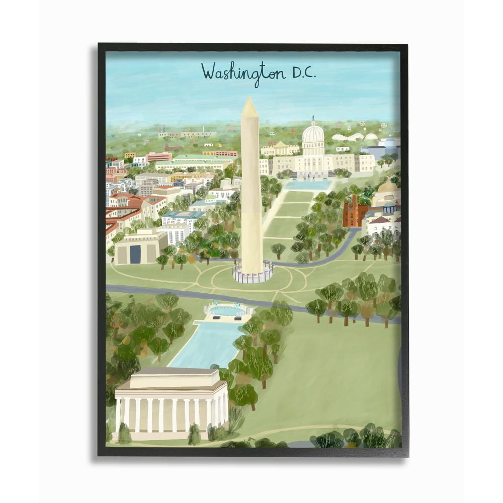 Stupell Industries Architecture and Landmarks of Washington D.C. Illustration Designed by Carla Daly