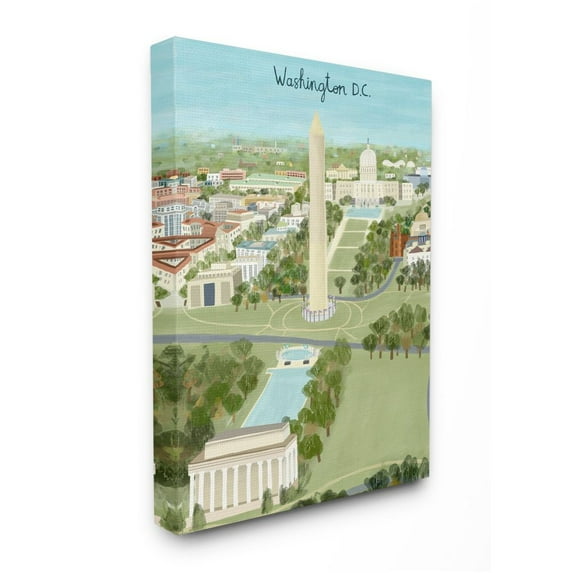 Stupell Industries Architecture and Landmarks of Washington D.C. Illustration Designed by Carla Daly