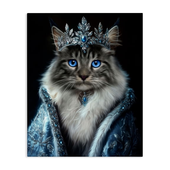 Stupell Industries Arctic Empress Cat Canvas Wall Art design by Kelley Parker, 30 x 24