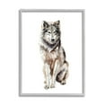 thumbnail image 1 of Stupell Industries Arctic Wolf Children's Nursery Animal Watercolor Painting Gray Framed Art Print Wall Art, 11x14, by Fox Hollow Studios, 1 of 5