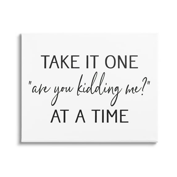 Stupell Industries Are You Kidding Me Humorous Casual Quote Saying Graphic Art Gallery Wrapped Canvas Print Wall Art, Design by Lettered and Lined