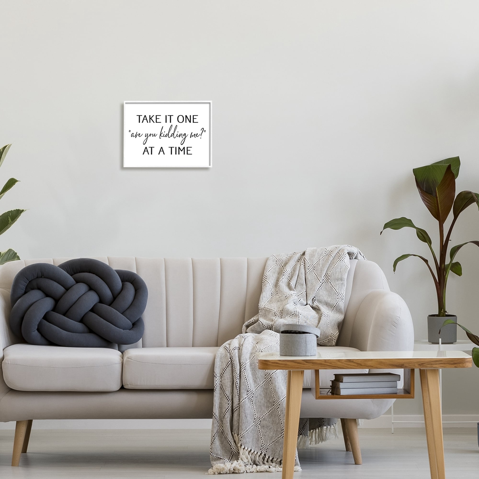 Stupell Industries Are You Kidding Me Humorous Casual Quote Saying Graphic Art White Framed Art Print Wall Art, Design by Lettered and Lined