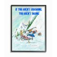 thumbnail image 1 of Stupell Industries Aren't Crashing Aren't Skiing Funny Sports Cartoon Design Framed Wall Art by Gary Patterson, 1 of 6