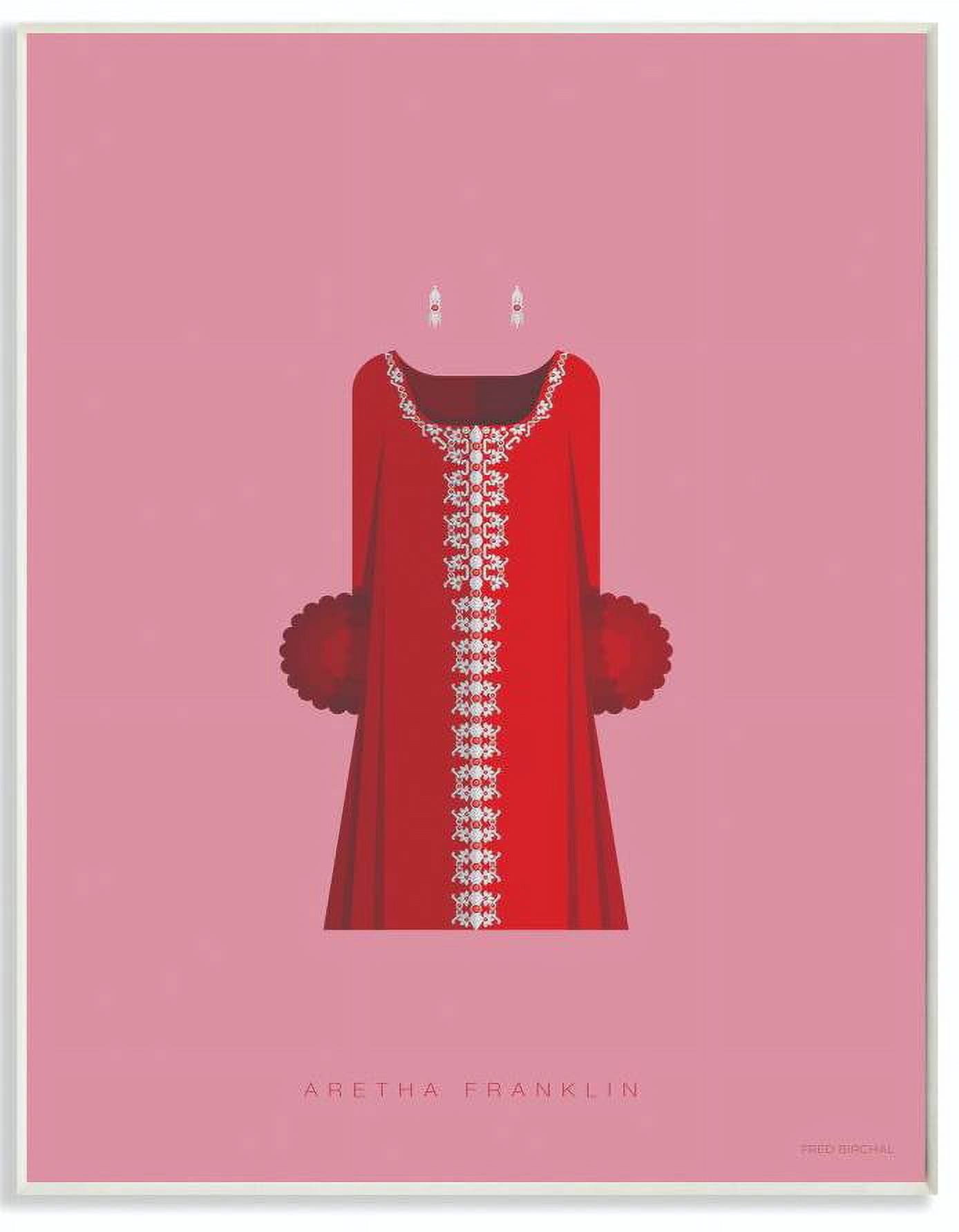 Stupell Industries Aretha Franklin Famous People Characters Fashion Design Wall Plaque by Fred Birchal