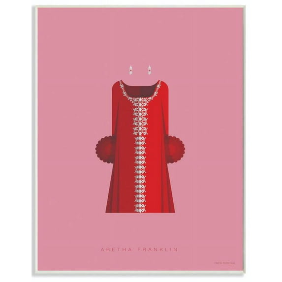 Stupell Industries Aretha Franklin Famous People Characters Fashion Design Wall Plaque by Fred Birchal