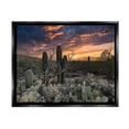thumbnail image 1 of Stupell Industries Arid Desert Cactus Sunset Photograph Jet Black Floating Framed Canvas Print Wall Art, Design by Nathan Larson, 1 of 6