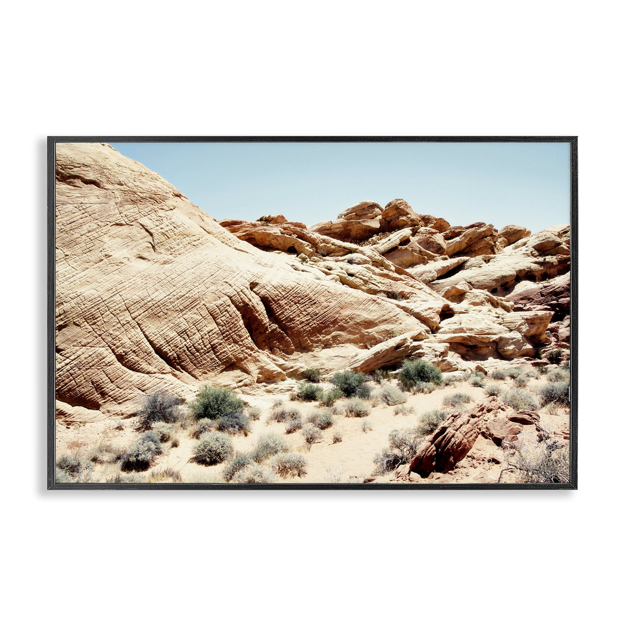 Stupell Industries Arid Desert Scenery Landscape & Nature Photography Black Framed Art Print Wall Art, 30 x 20